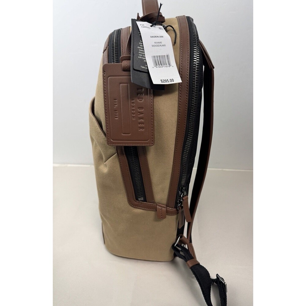 Ted Baker London $295 Xaden Cotton and Leather Backpack NWT - Picture 4 of 11